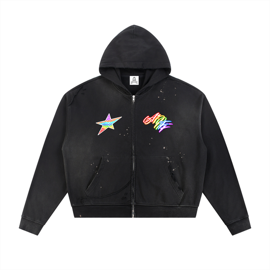 SUPERPOWER ZIP UP | BLACK