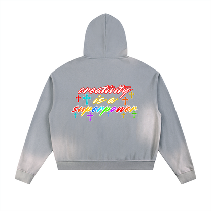SUPERPOWER ZIP UP | GRAY BLUE