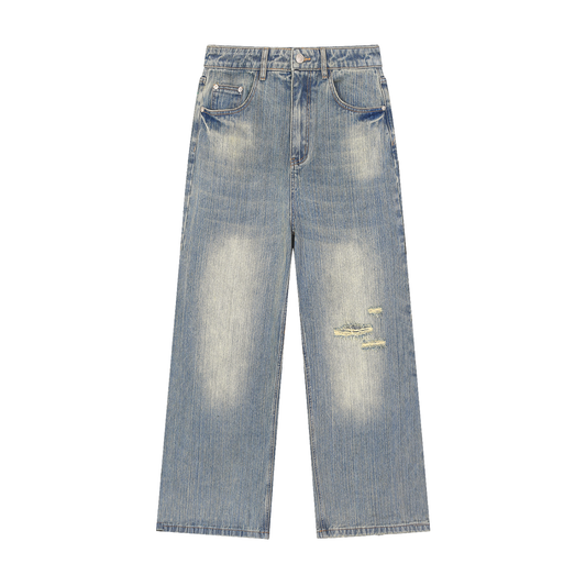 BLUE STRESSED JEANS