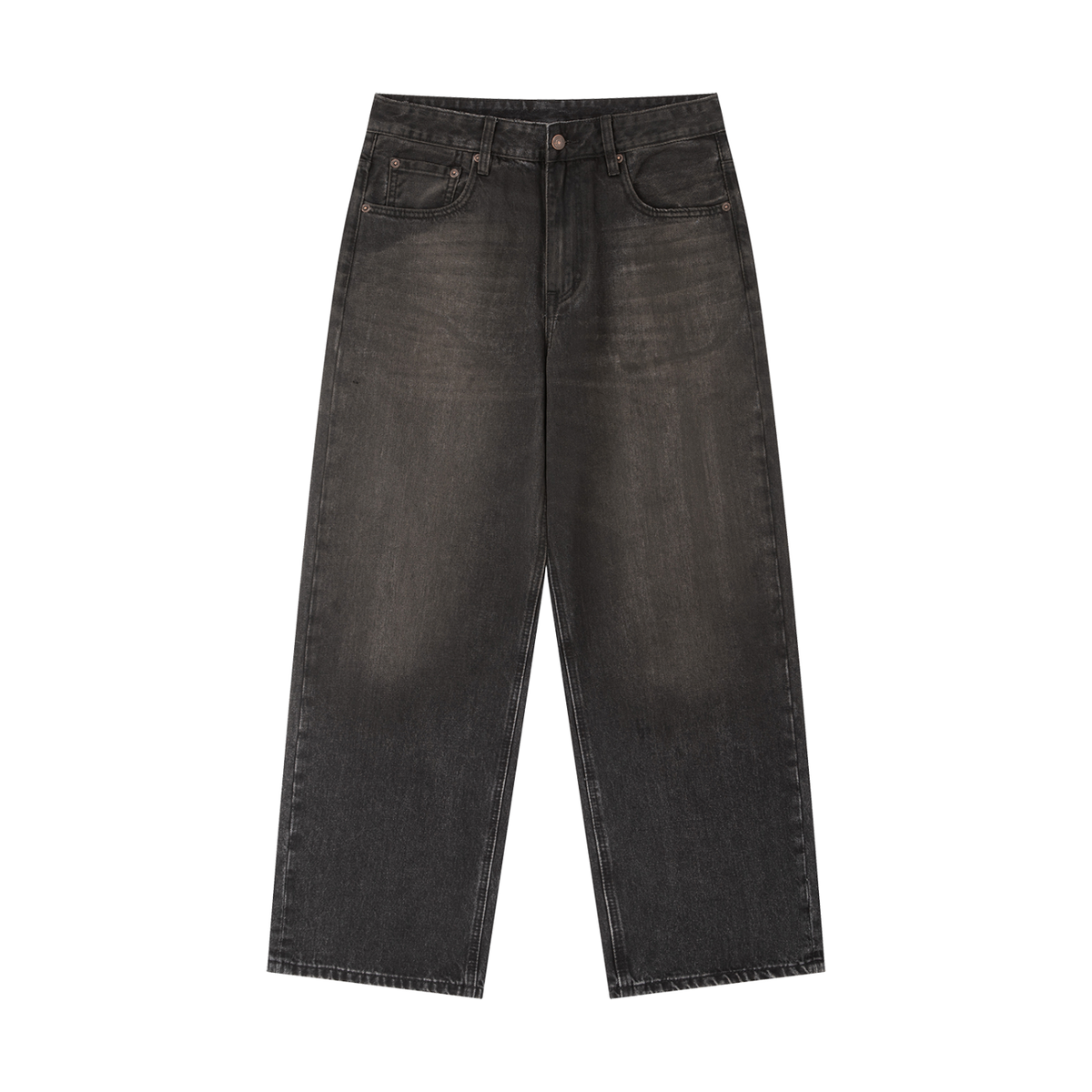 BLACK STRESSED JEANS