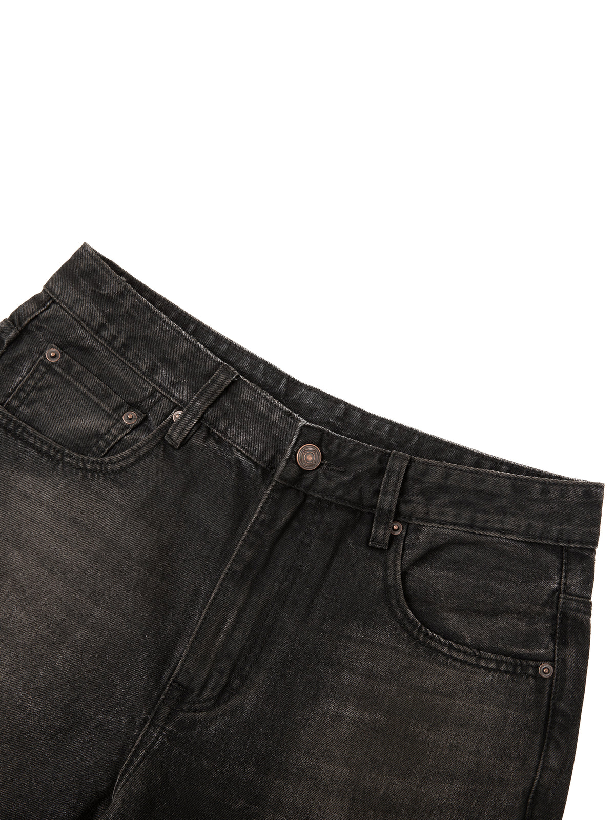 BLACK STRESSED JEANS