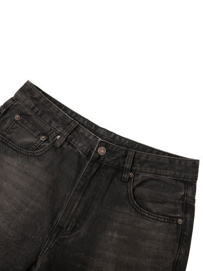 BLACK STRESSED JEANS
