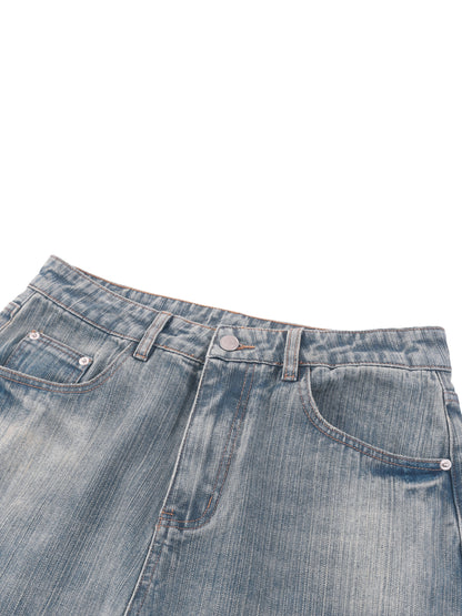 BLUE STRESSED JEANS