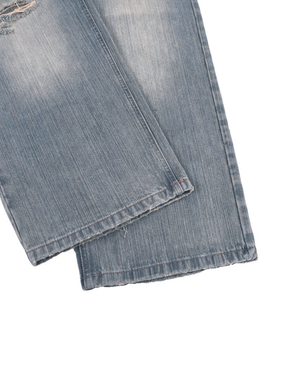 BLUE STRESSED JEANS